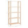 Voir la diapositive 6 : VIDAXL Etagere de stockage 5 niveaux 80x38x170 cm Pin solide 250 kg