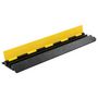 Voir la diapositive 2 : VIDAXL Rampe de protection de cable 2 canaux caoutchouc 101,5 cm