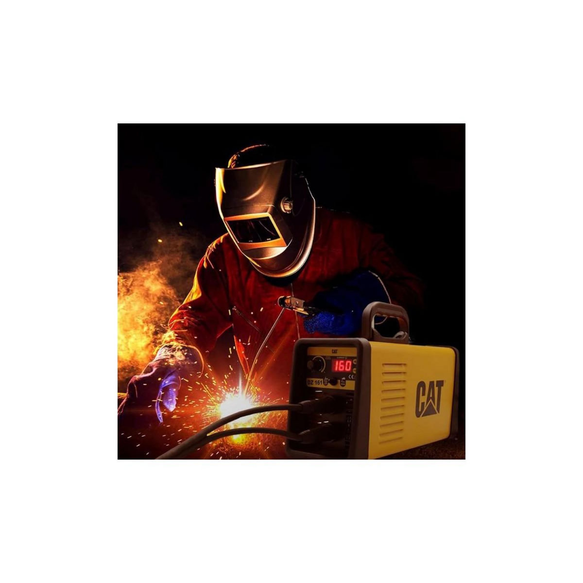 caterpillar Poste à souder inverter 160 Ampères MMA Electrodes basiques rutiles inox fonte et cellulosiques Professionnel CAT