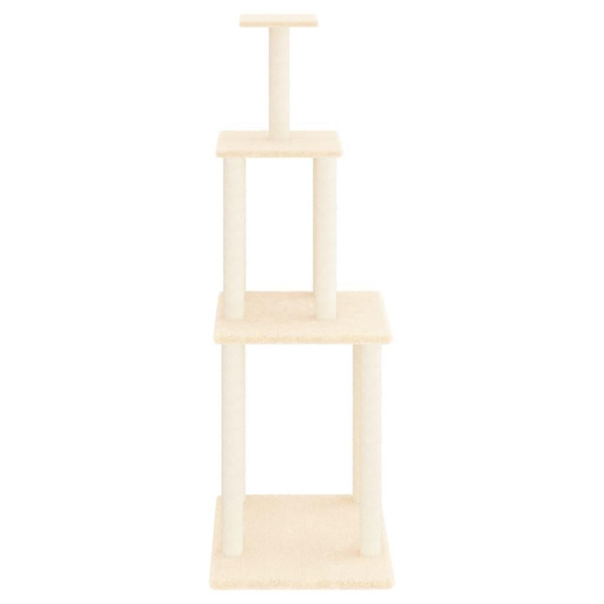 VIDAXL Arbre a chat avec griffoirs en sisal creme 149 cm