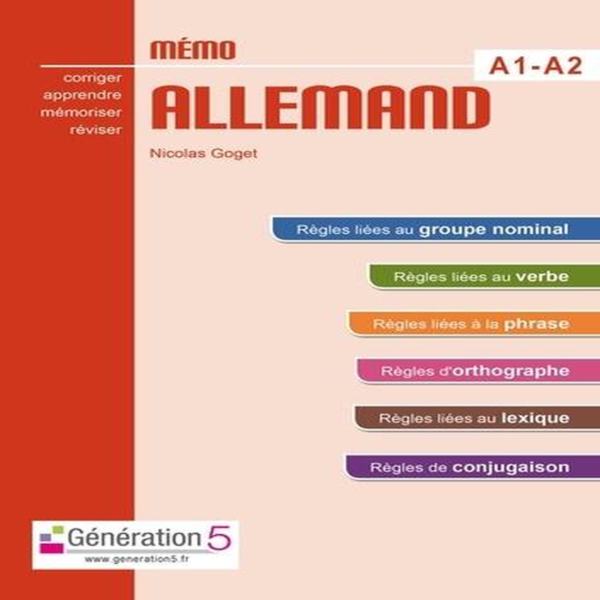 MEMO ALLEMAND A1-A2, Goget Nicolas
