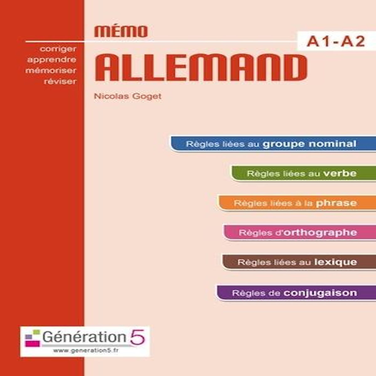 MEMO ALLEMAND A1-A2, Goget Nicolas
