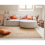 LISA DESIGN Spiaggia - canapé d'angle droit - 4 places - en velours côtelé. Coloris disponibles : Beige, Orange, Bleu, Gris, Noir, Vert