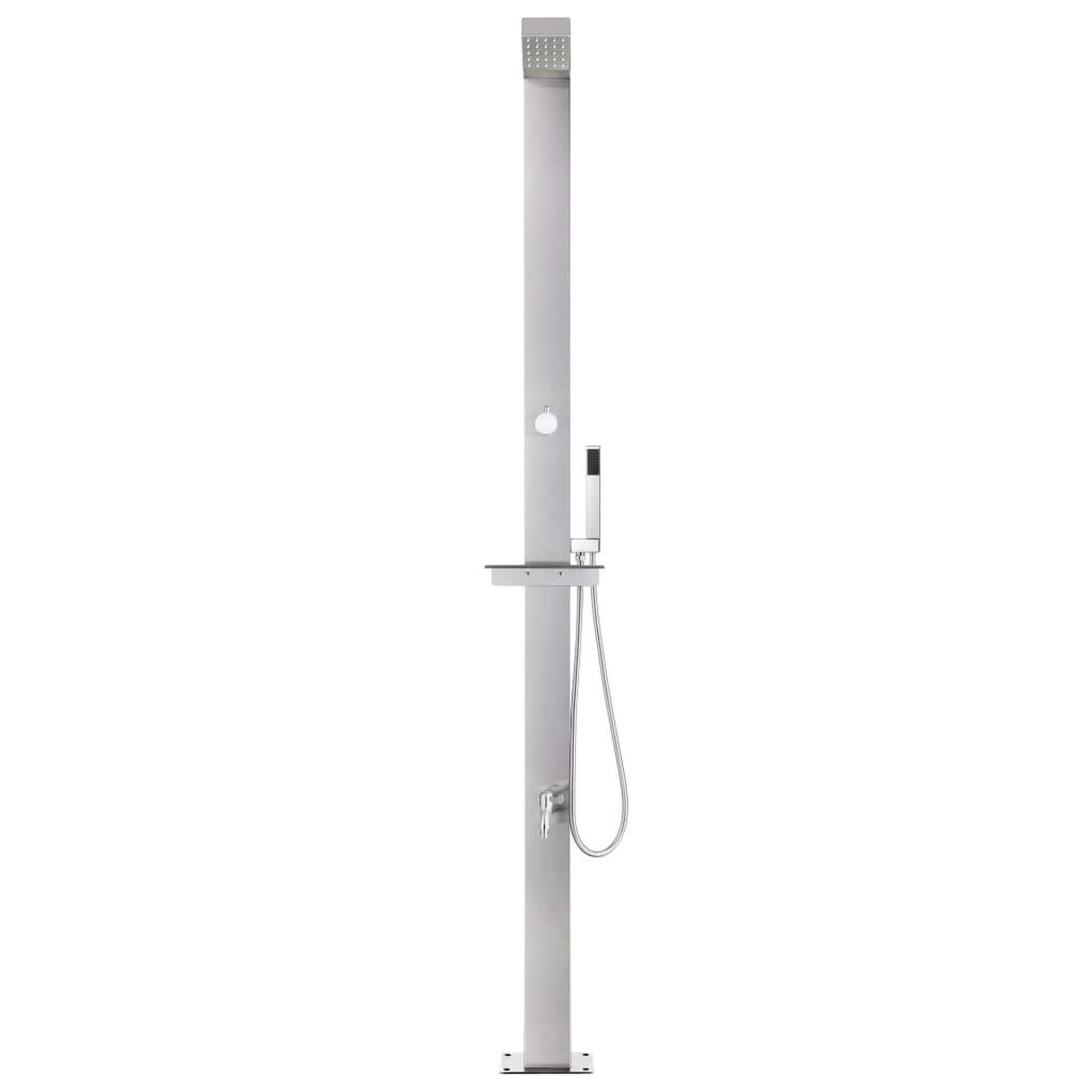 Voir la diapositive 3 : VIDAXL Douche de jardin 220 cm Acier inoxydable