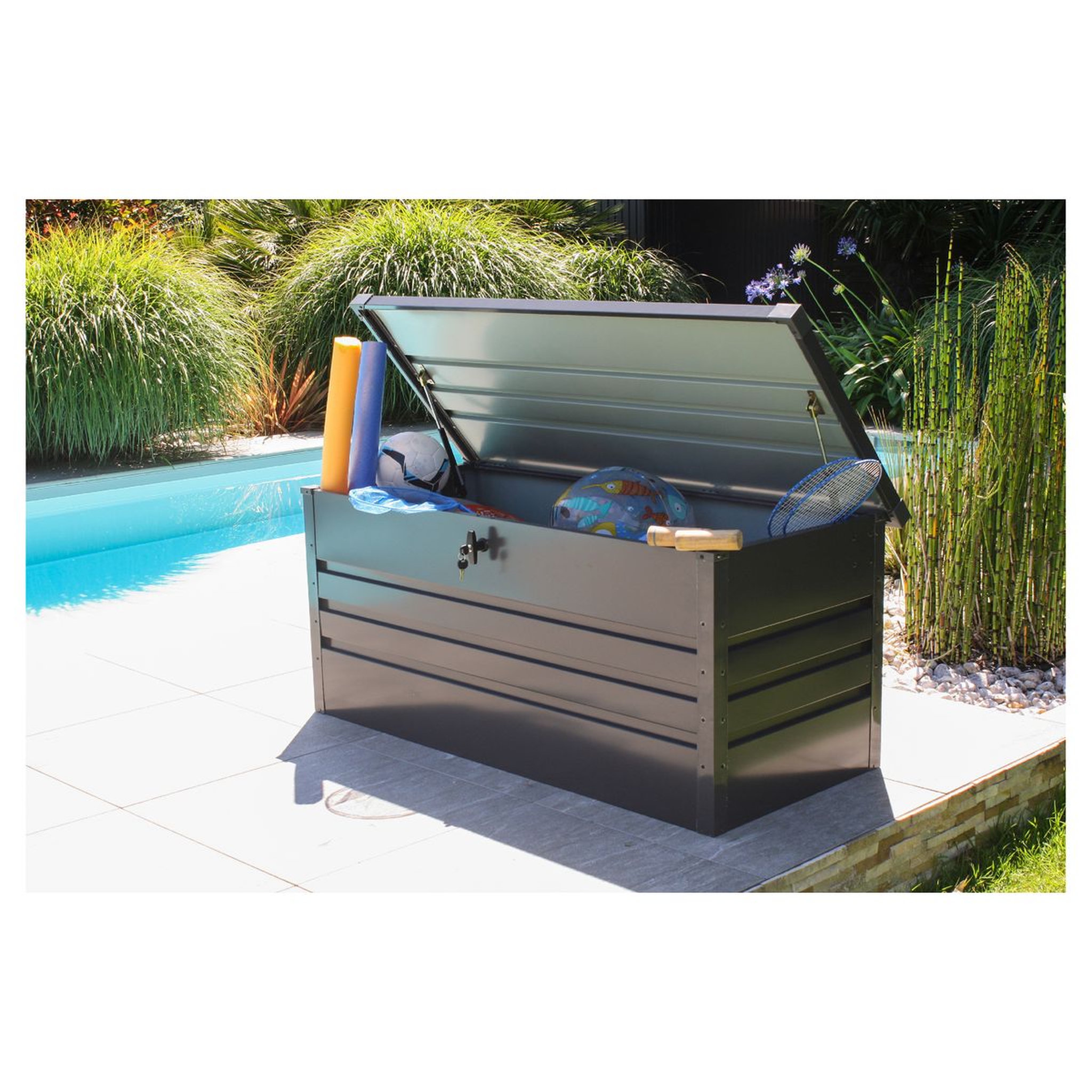 Voir la diapositive 5 : City Garden Coffre de jardin - Anthracite - 600L