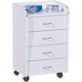 Voir la diapositive 5 : Caisson rangement pour bureau 4 tiroirs L40cm JOVI