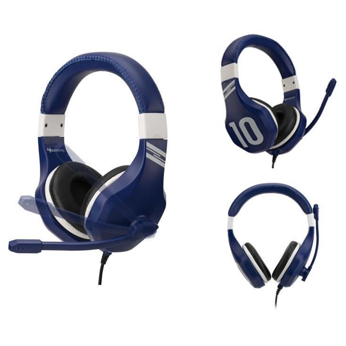 SUBSONIC Casque Gamer Filaire Football Bleu Multi-plateforme 