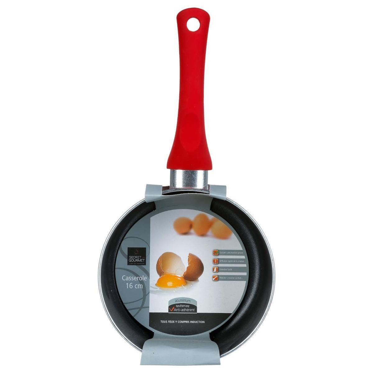 FIVE Casserole en Aluminium  Essentielle  16cm Rouge