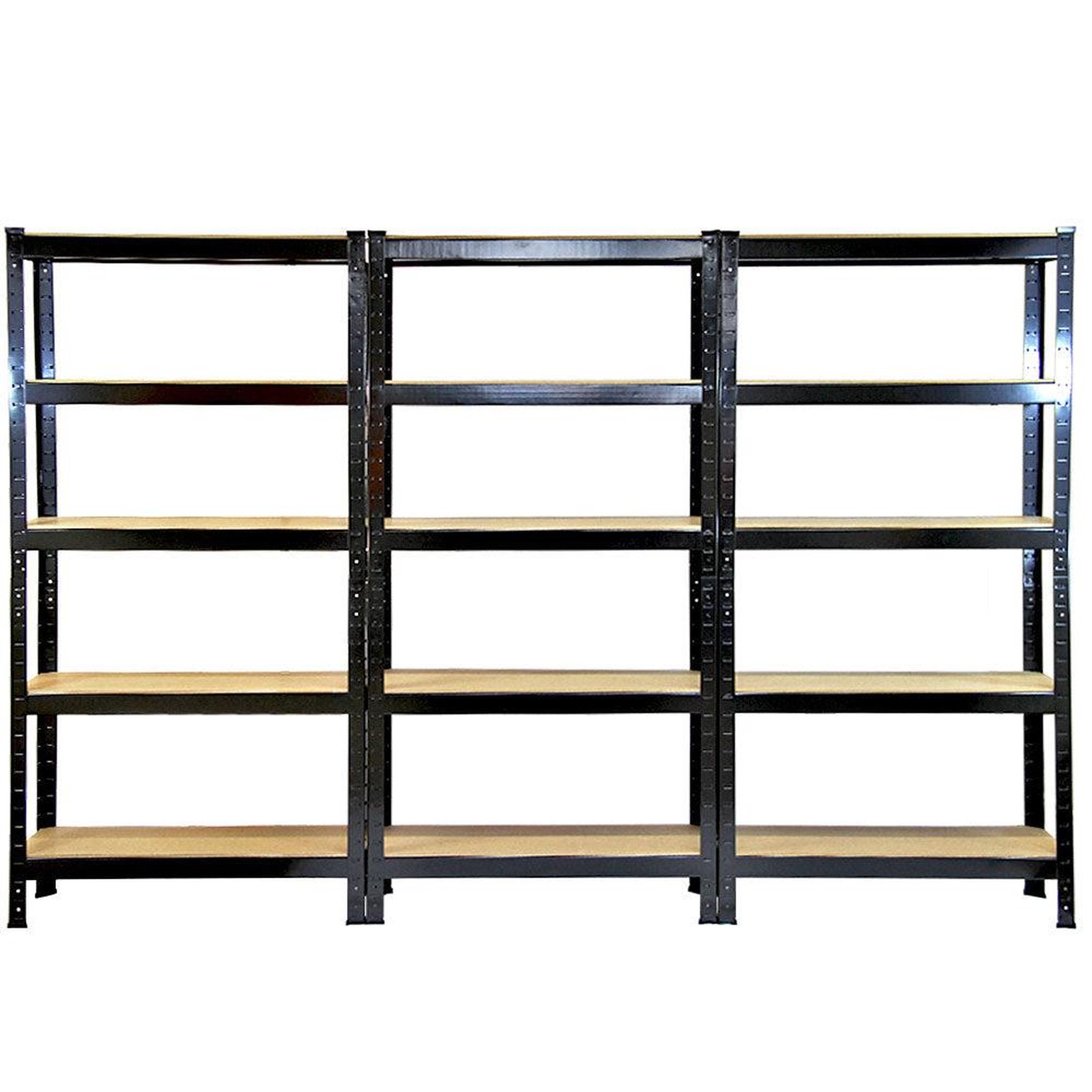 Voir la diapositive 2 : MONSTER RACKING 6 rayonnages t-rax en acier noir 75cm x 30cm x 150cm