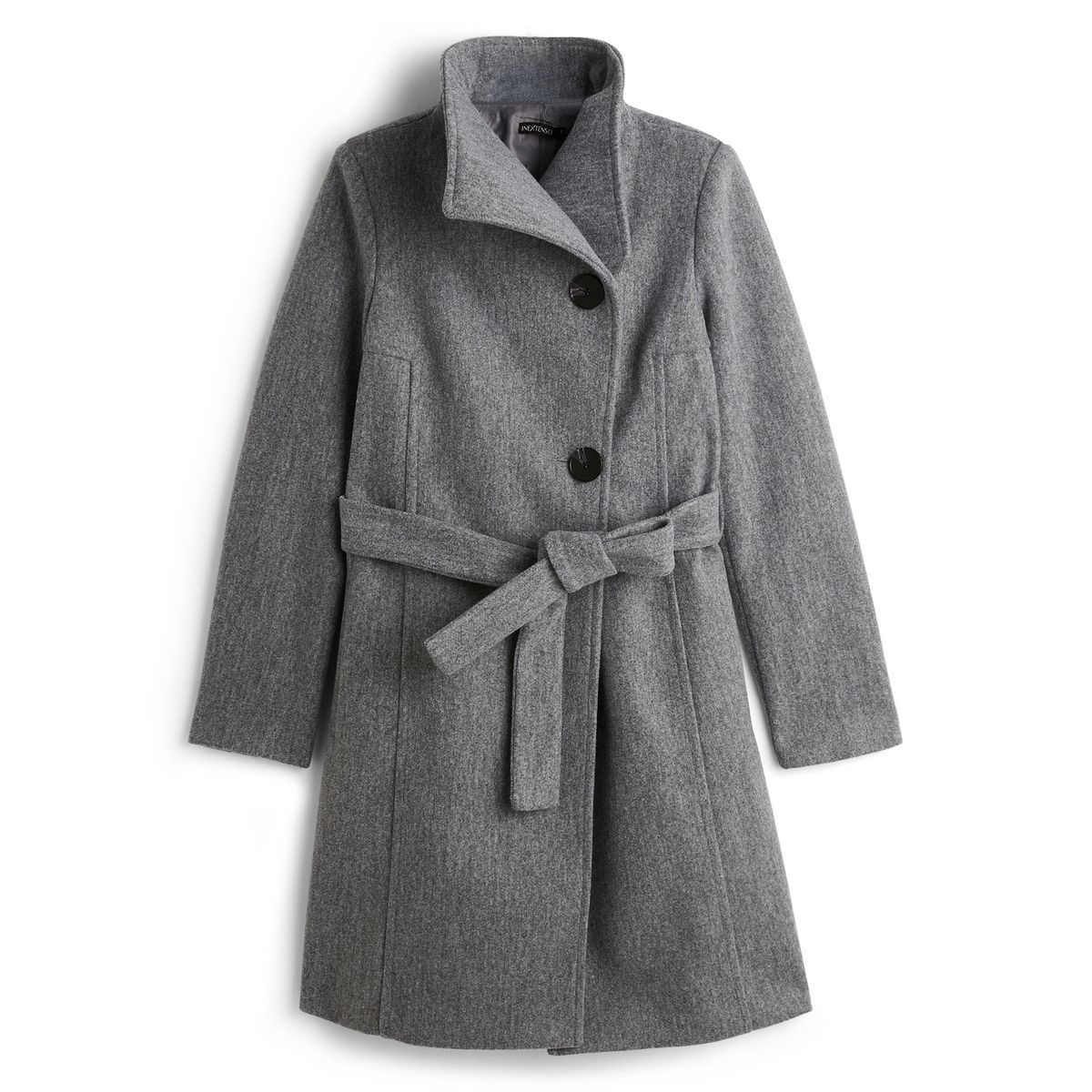 INEXTENSO Manteau grand col gris femme