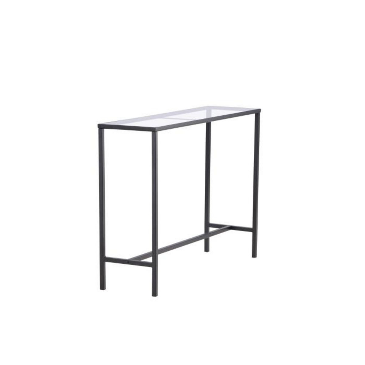 Paris Prix Console Design en Verre  Dipp  100cm Noir & Transparent