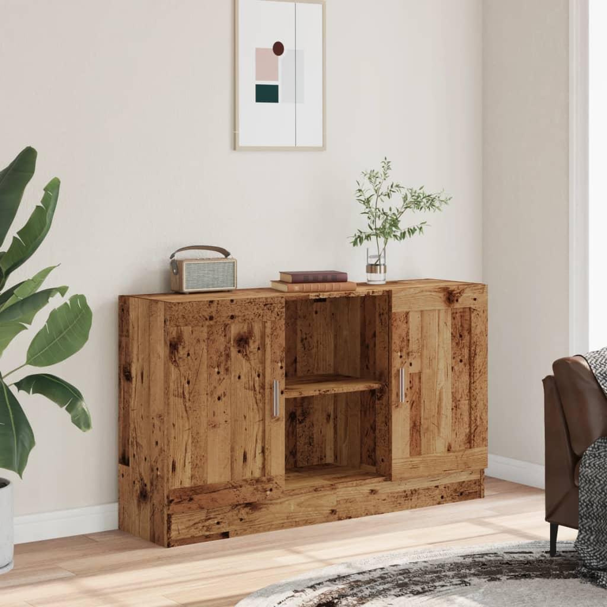 Voir la diapositive 3 : VIDAXL Buffet vieux bois 120x30,5x70 cm bois d'ingenierie