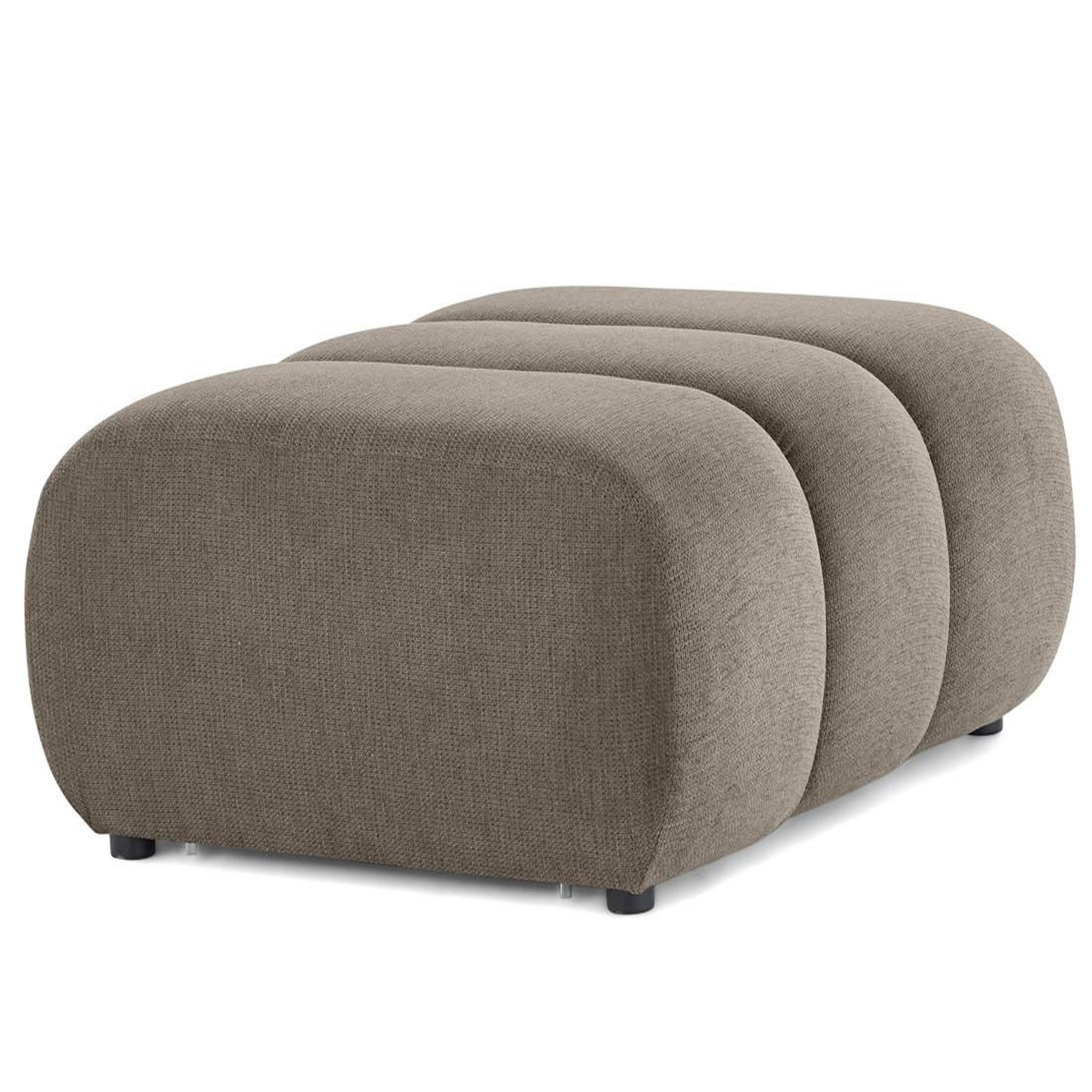 Voir la diapositive 3 : BEST MOBILIER Debbie - pouf en tissu texturé