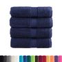 Voir la diapositive 2 : VIDAXL Serviettes de visage de qualité sup. SOLUND 4 pcs bleu marine