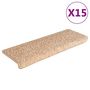 Voir la diapositive 2 : VIDAXL Tapis d'escalier 15 pcs Dore 65x21x4cm