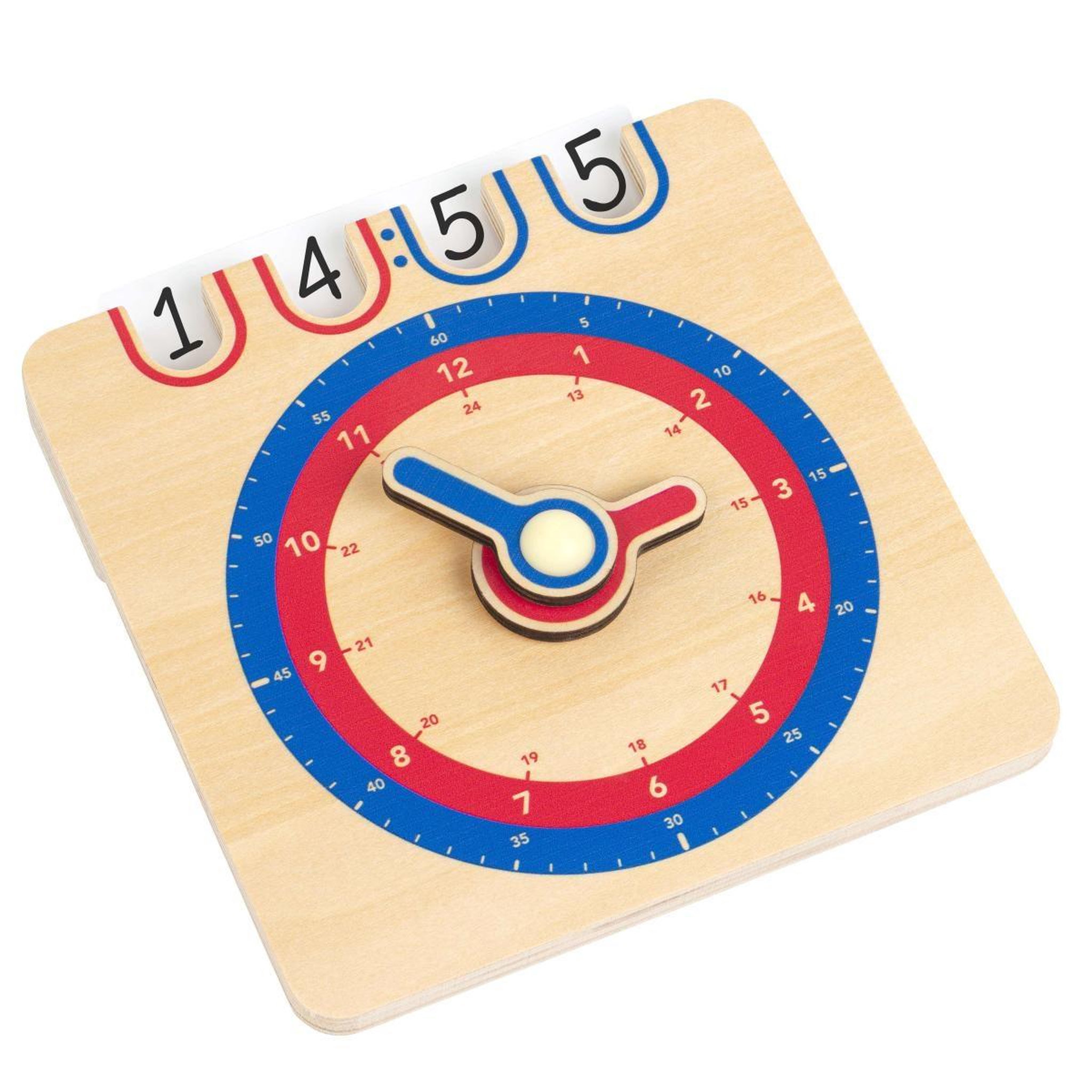 EDUCO Horloge élève - 24 heures (analogique-numérique)