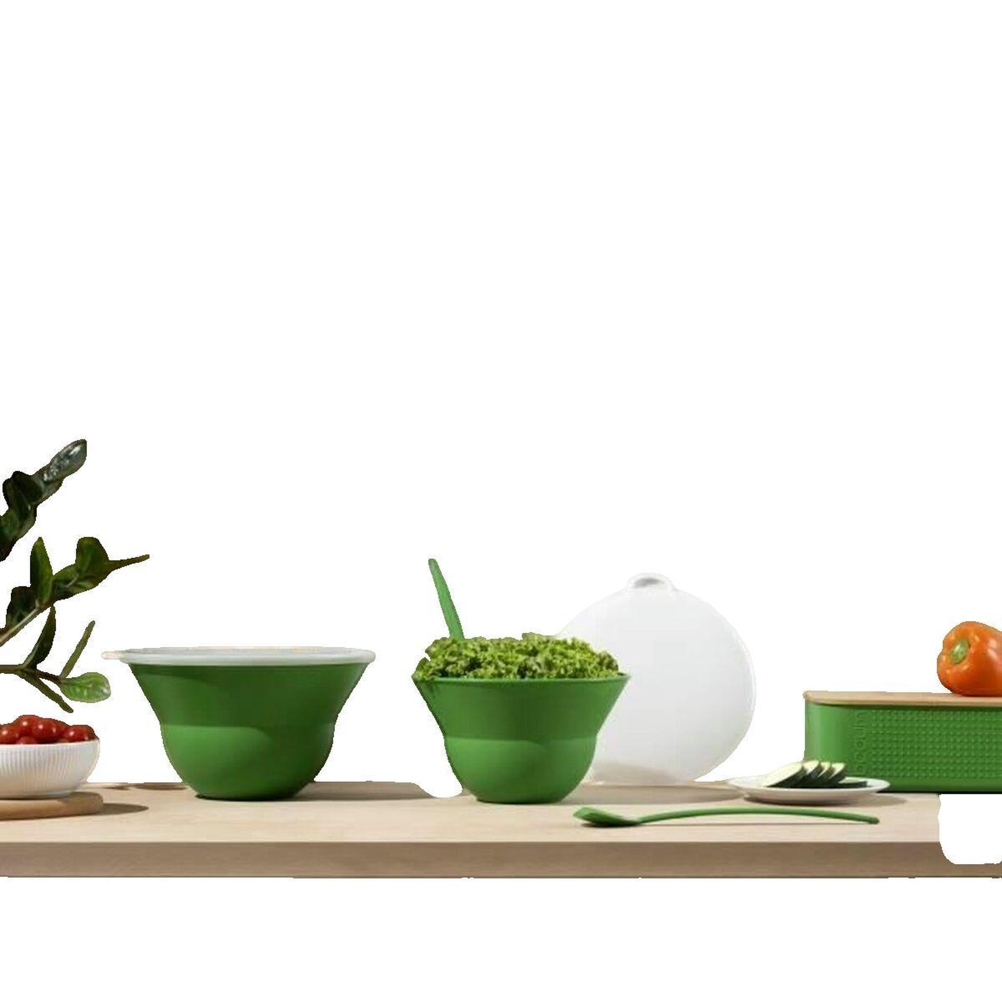 Voir la diapositive 2 : Bodum Ensemble de saladiers Bodum colorés verts 3 L et 4,9 L