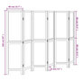Voir la diapositive 6 : VIDAXL Cloison de separation 6 panneaux marron fonce paulownia massif