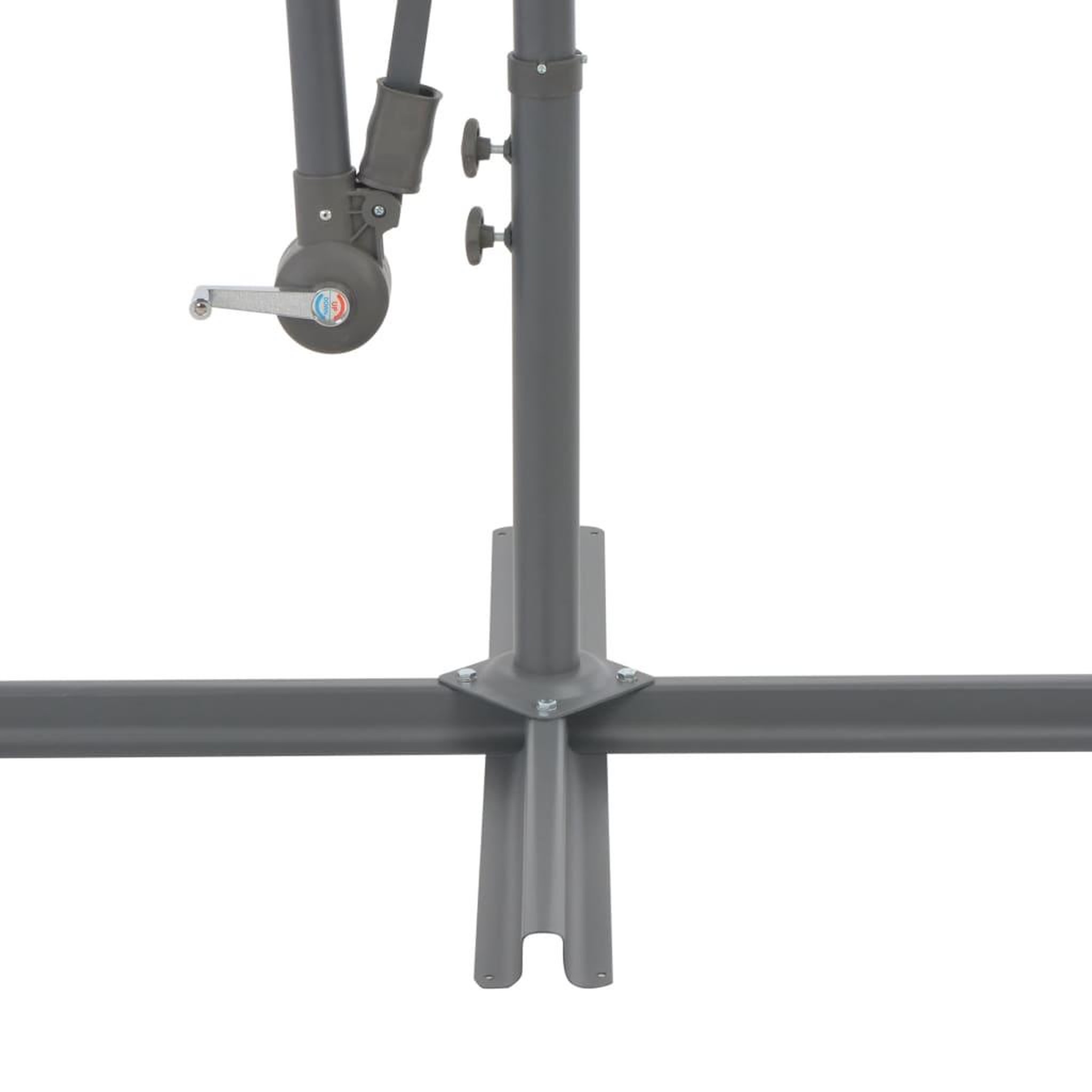 Voir la diapositive 5 : VIDAXL Parasol de jardin en porte-a-faux et poteau en aluminium taupe