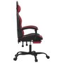 Voir la diapositive 4 : VIDAXL Chaise de jeu pivotante repose-pied Noir bordeaux Similicuir