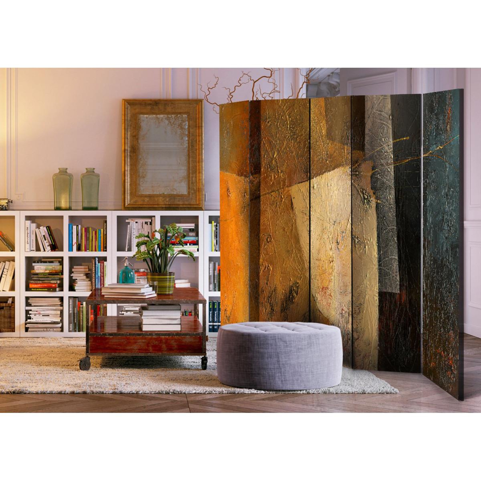 Voir la diapositive 2 : Paris Prix Paravent 5 volets  modern artistry  172x225cm