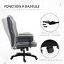 Voir la diapositive 6 : VINSETTO Fauteuil de bureau gamer ergonomique grand confort - 76L x 80l x 118-124H cm - gris