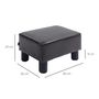 Voir la diapositive 3 : HOMCOM Pouf repose-pied charge max. 100 Kg dim. 40L x 30l x 24H cm synthétique chocolat