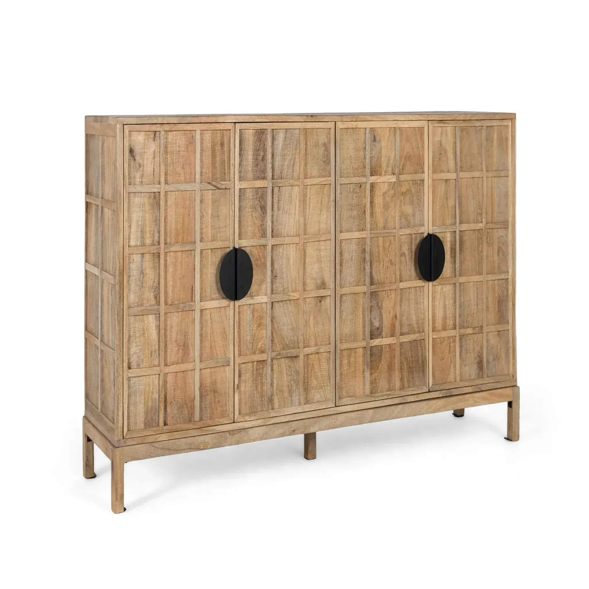 Voir la diapositive 2 : GINER Y COLOMER SL Buffet en bois de manguier 175cm style japandi