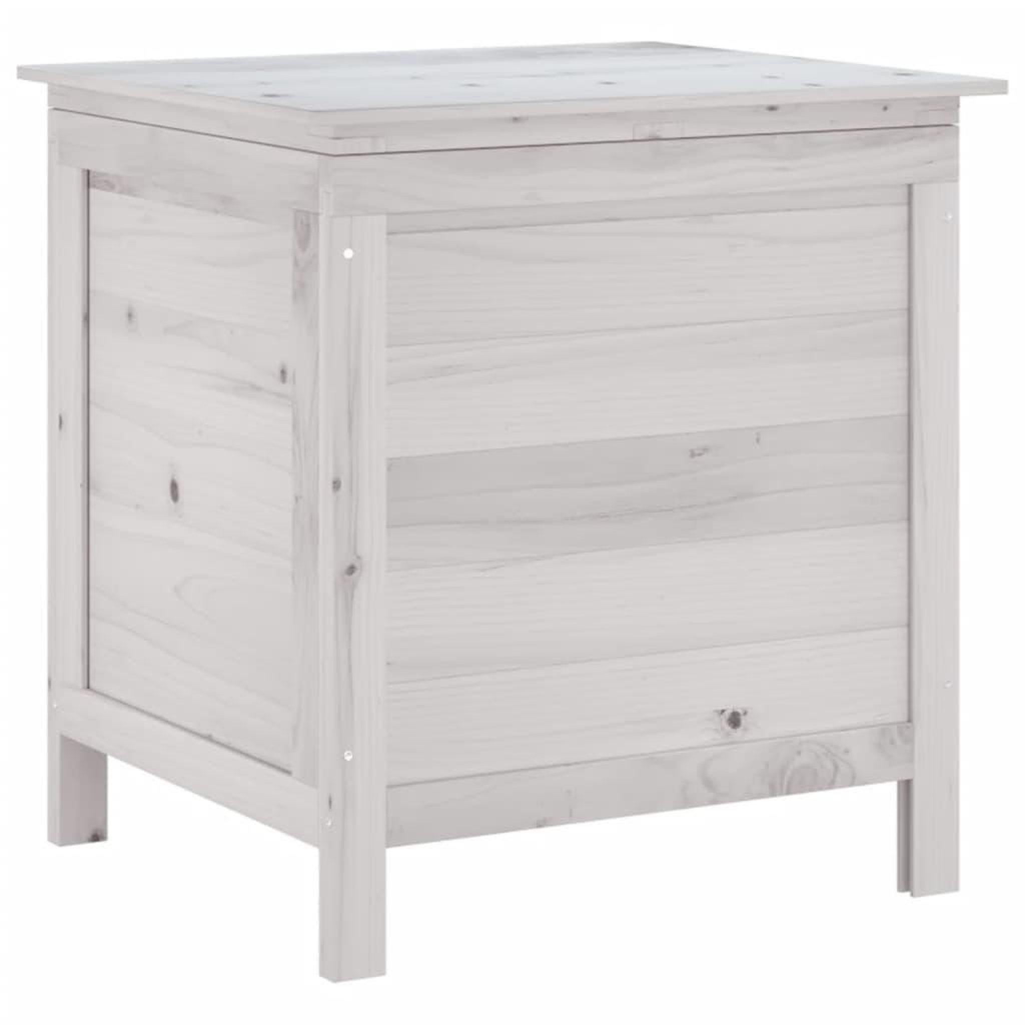 Voir la diapositive 2 : VIDAXL Boîte de rangement de jardin blanc bois massif de sapin