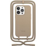 WOODCESSORIES Coque avec cordon iPhone 14 Pro Tour de cou Taupe