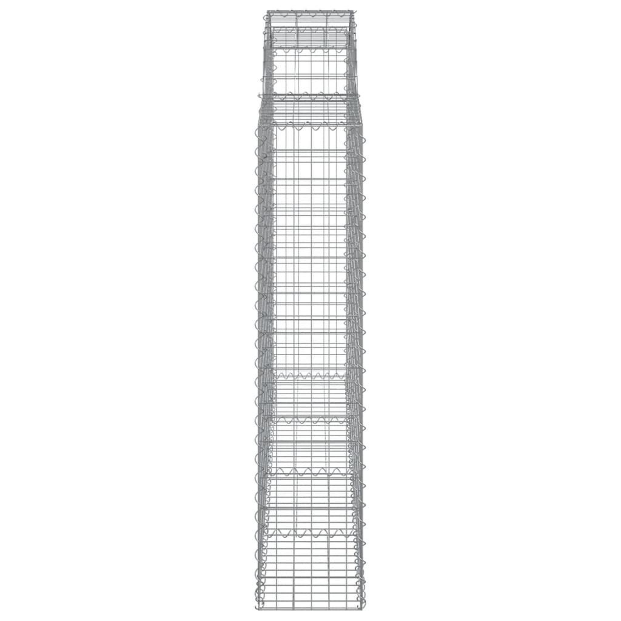 Voir la diapositive 5 : VIDAXL Paniers a gabions arques 8 pcs 200x30x140/160 cm Fer galvanise