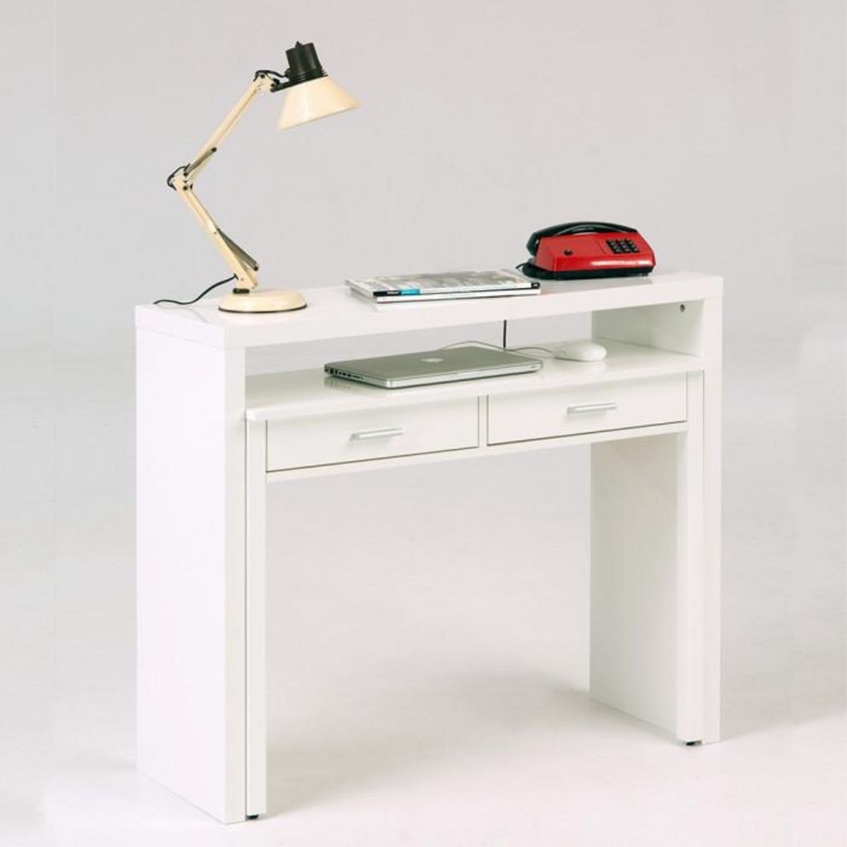 Paris Prix Console Extensible Bureau  Nine  100cm Blanc