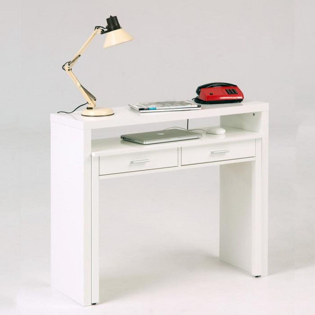 Paris Prix Console Extensible Bureau  Nine  100cm Blanc