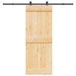 VIDAXL Porte coulissante et kit de quincaillerie 80x210 cm pin massif