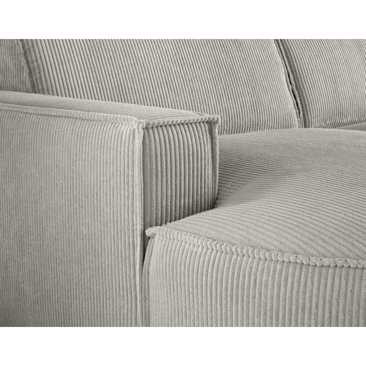 LISA DESIGN Spiaggia - canapé d'angle gauche - forme arrondie - 5 places - en velours côtelé