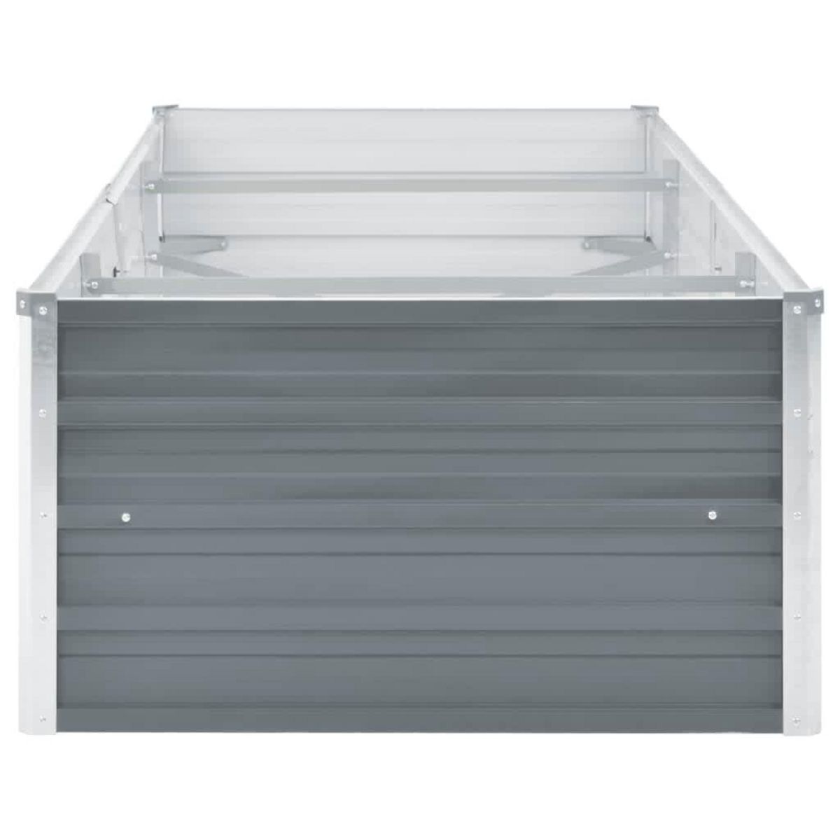 VIDAXL Lit sureleve de jardin Acier galvanise 240x80x45 cm Gris