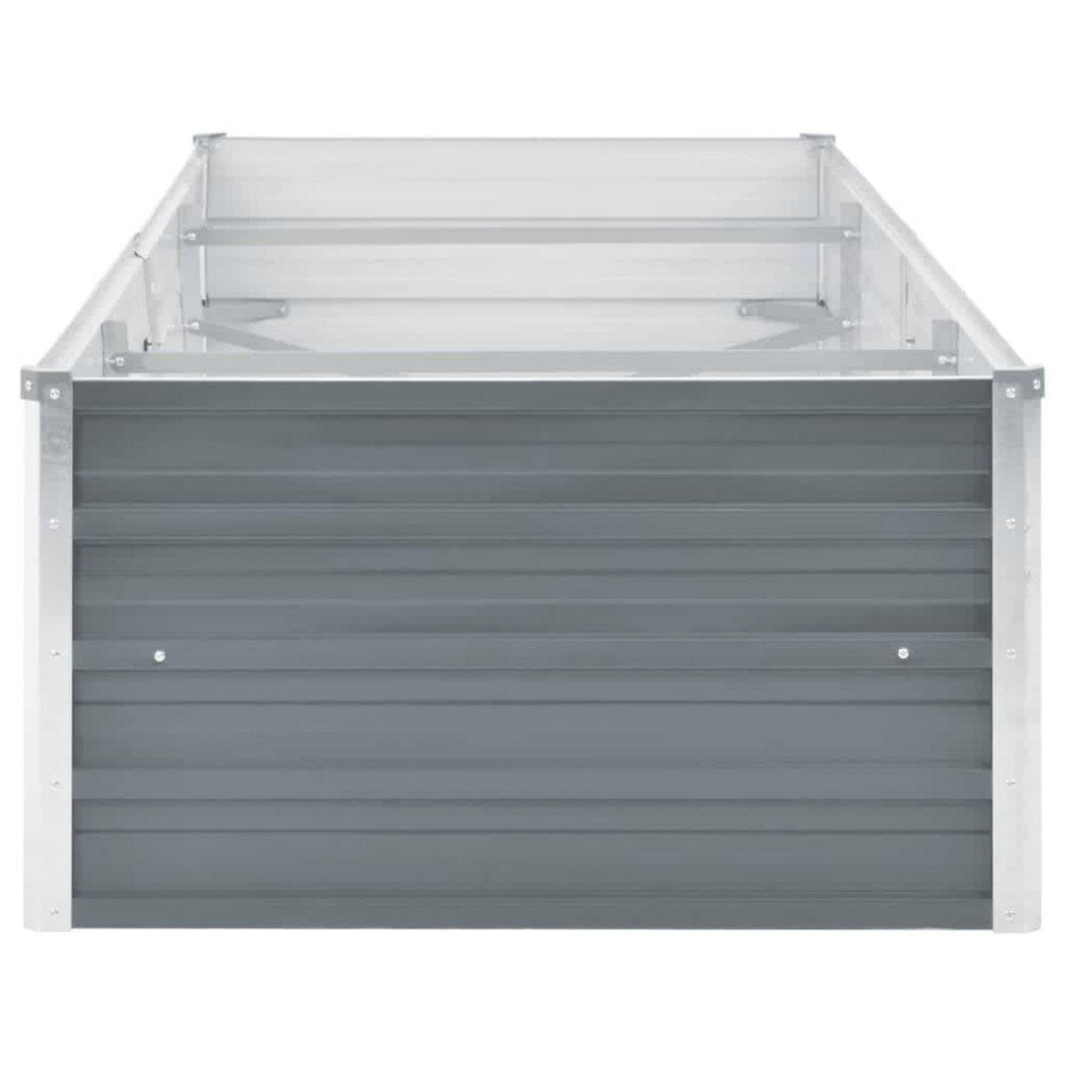 VIDAXL Lit sureleve de jardin Acier galvanise 240x80x45 cm Gris