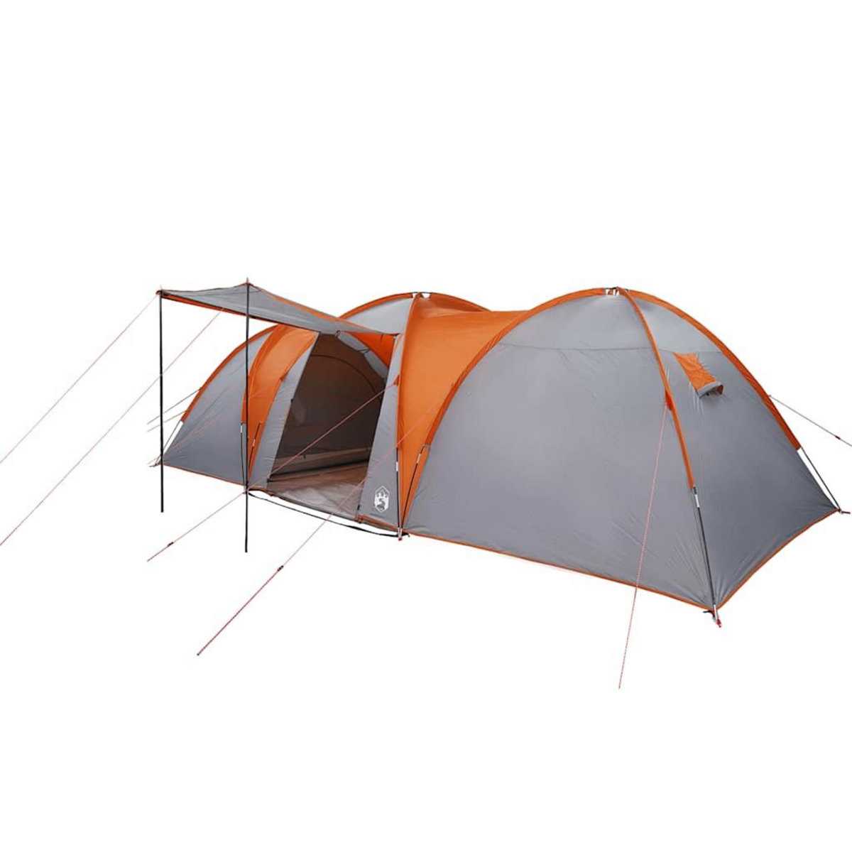 VIDAXL Tente familiale a dome 8 personnes gris et orange impermeable