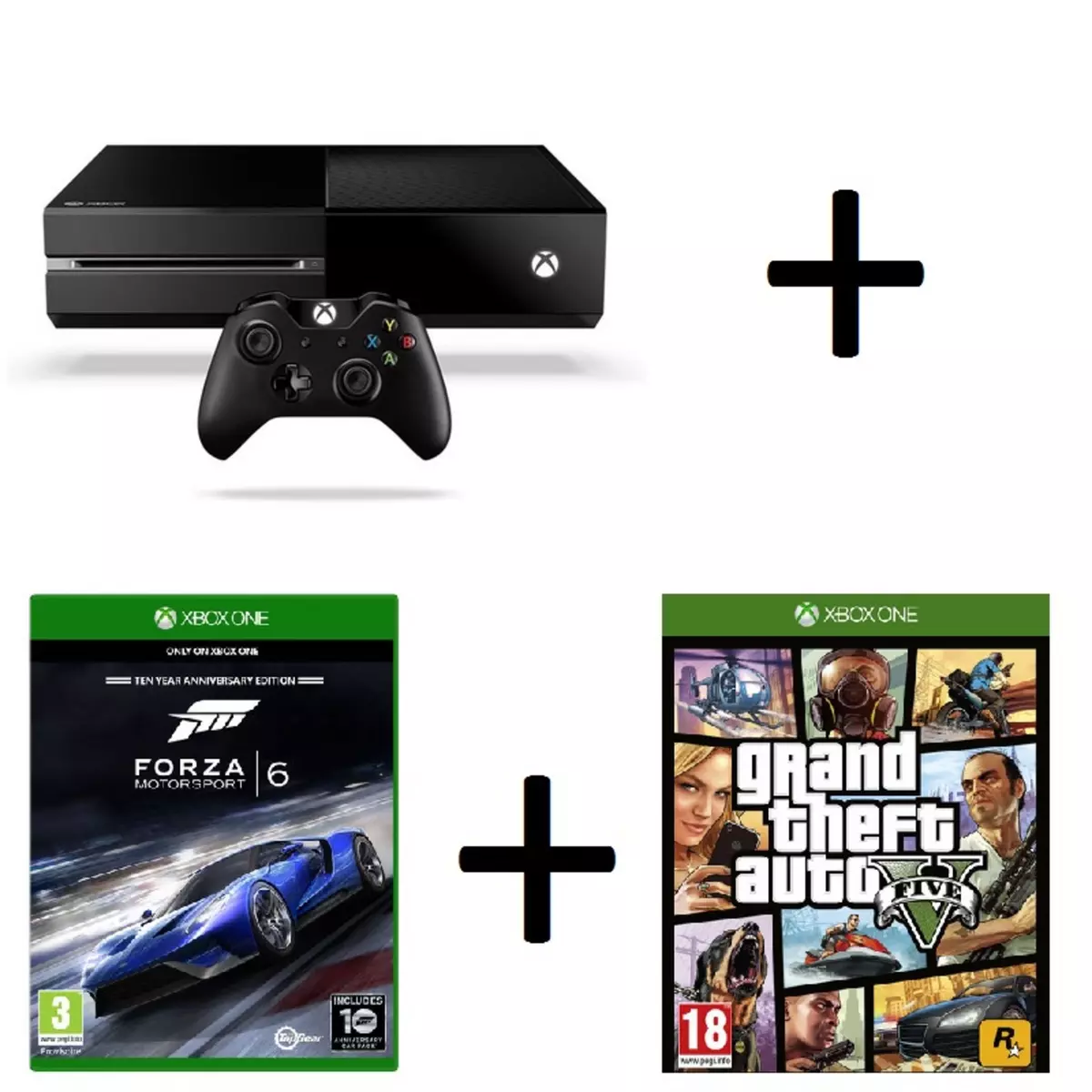 Console Xbox One + Forza Motorsport 6 + Grand Theft Auto V