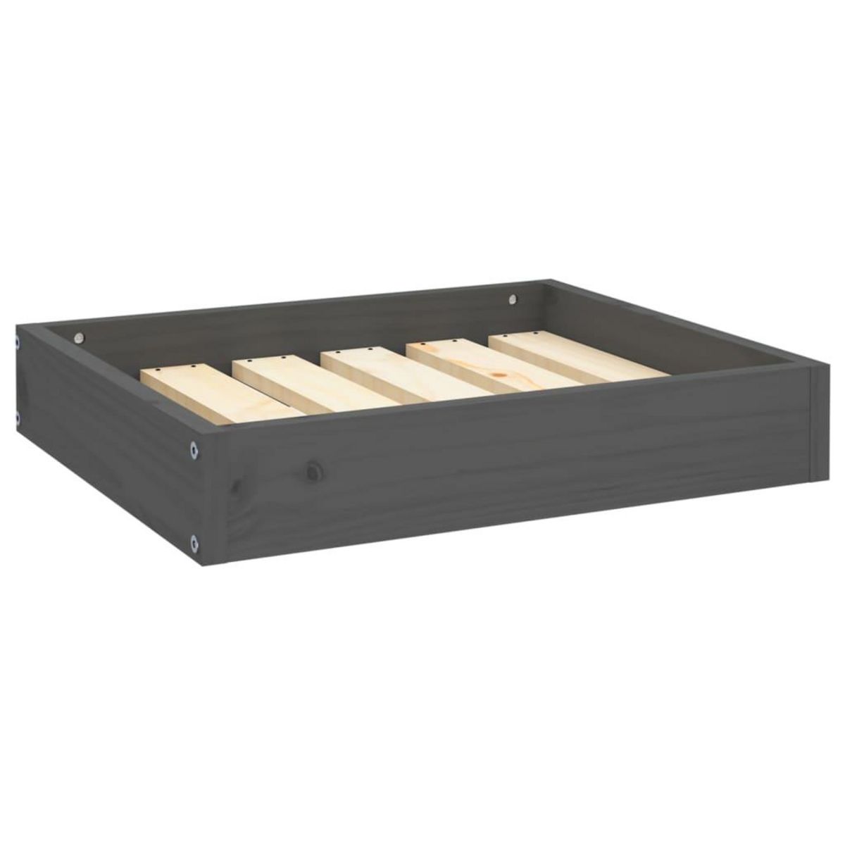 VIDAXL Lit pour chien Gris 51,5x44x9 cm Bois de pin solide