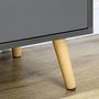 Voir la diapositive 6 : HOMCOM Commode 3 tiroirs design scandinave panneaux particules gris aspect bois clair