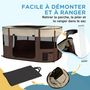 Voir la diapositive 6 : PAWHUT Parc pliable pour chien en tissu Oxford - fenêtres, portes en maille - sac de rangement - marron