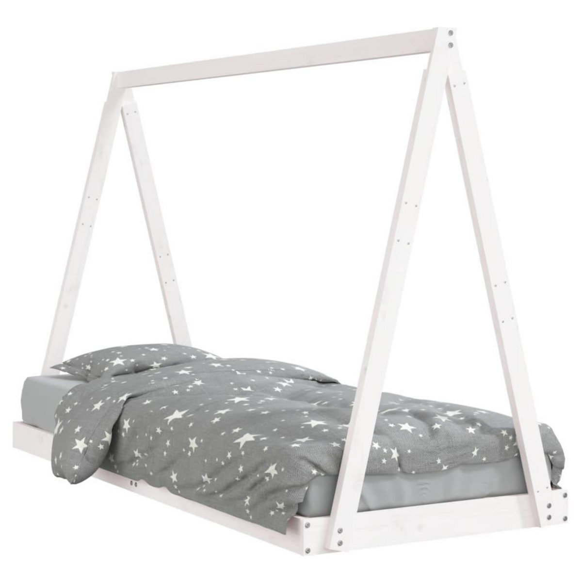 VIDAXL Cadre de lit pour enfants blanc 80x200 cm bois de pin massif