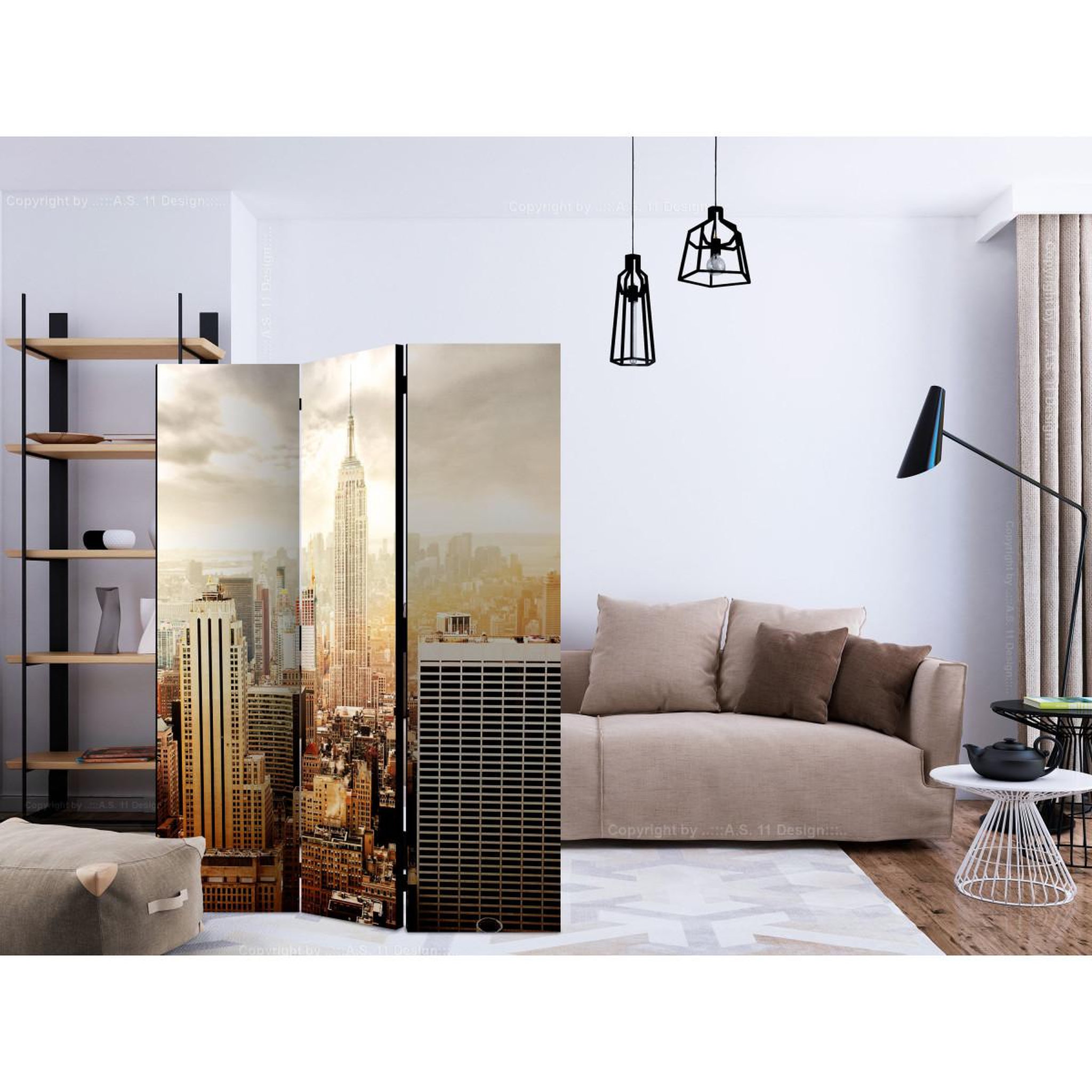 Voir la diapositive 2 : Paris Prix Paravent 3 volets  uncombed by wind  135x172cm