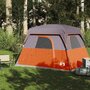 Voir la diapositive 3 : VIDAXL Tente de camping de cabine 4 personnes orange imperméable