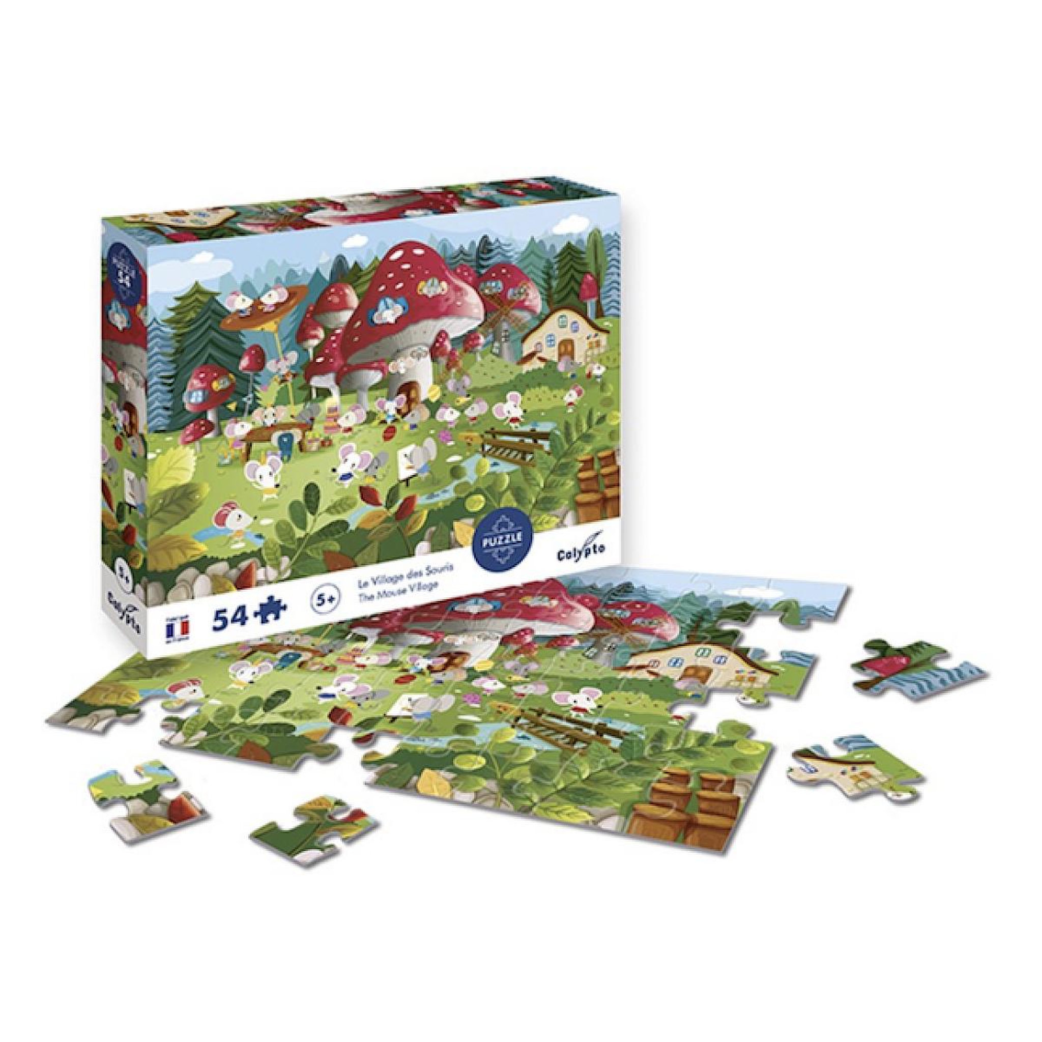 Voir la diapositive 2 : Sentosphere puzzle 54 pieces le village des souris