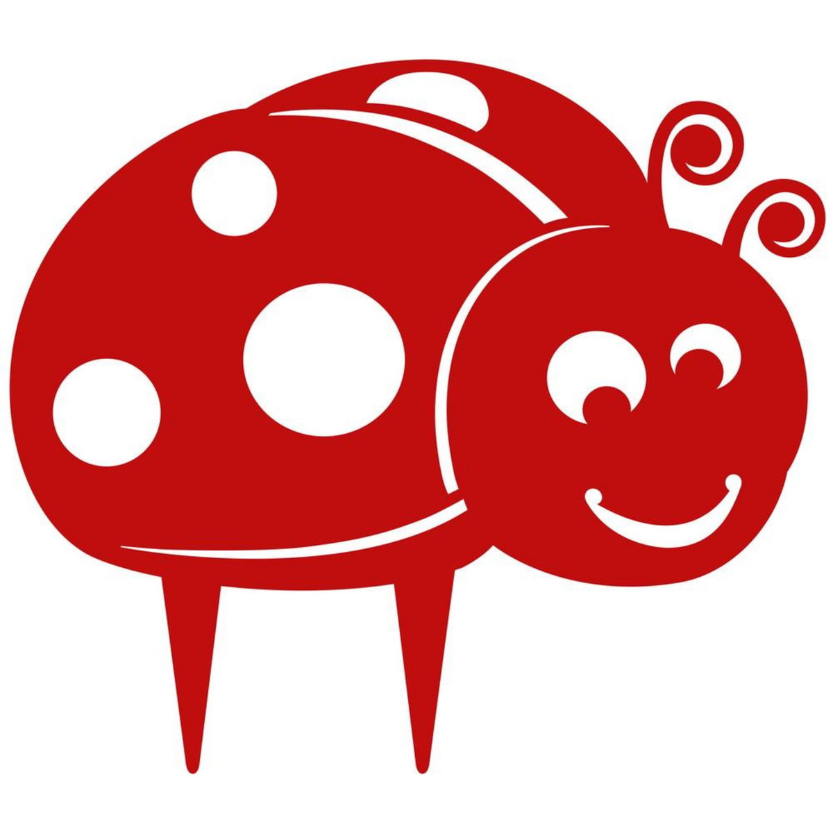 CENTRALE BRICO Figurine à piquer cocinnelle rouge - 21x33 cm  - Acier époxy