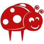 CENTRALE BRICO Figurine à piquer cocinnelle rouge - 21x33 cm  - Acier époxy