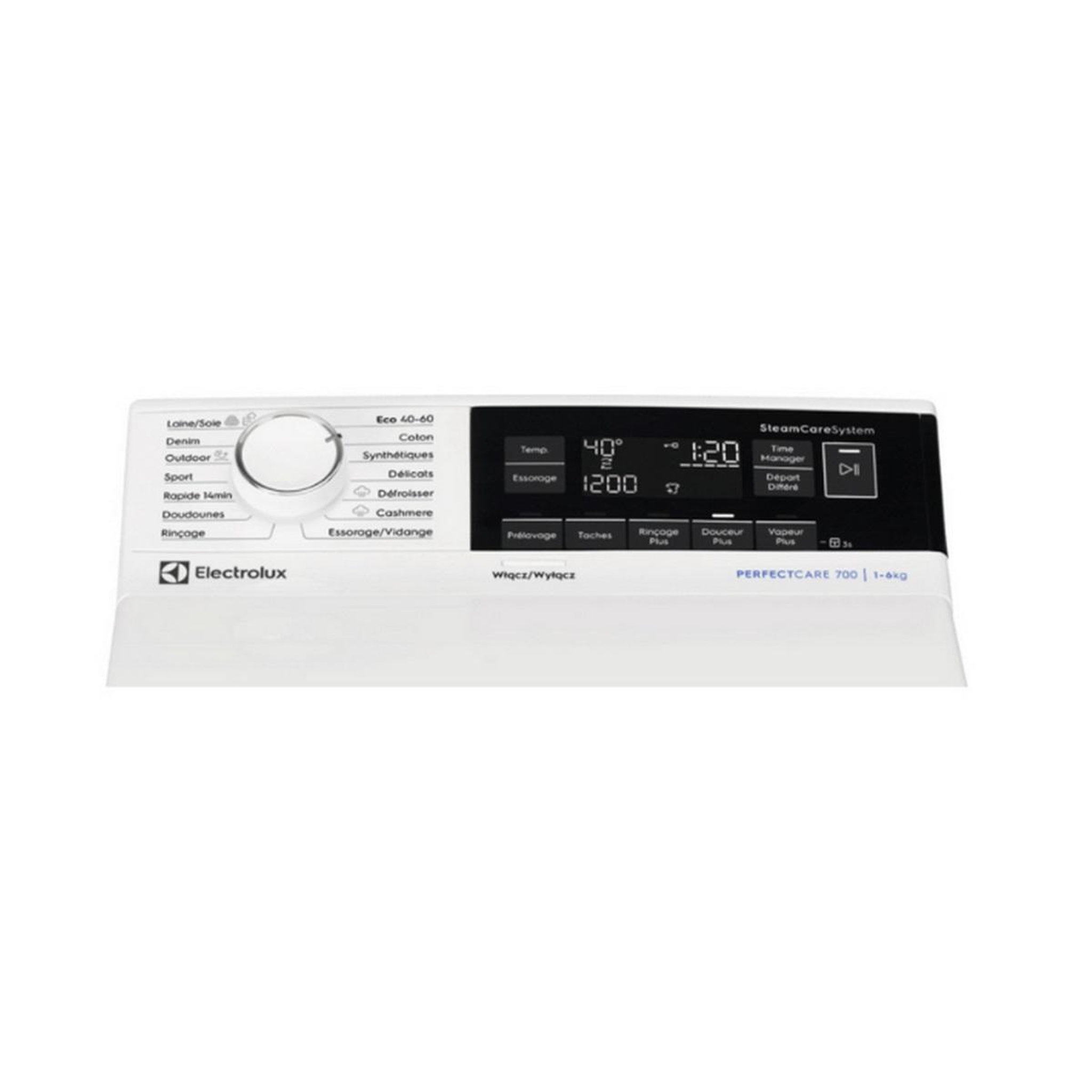 Voir la diapositive 3 : ELECTROLUX Lave-linge top 40cm 6kg 1251 tours/min - ew7t3632pa