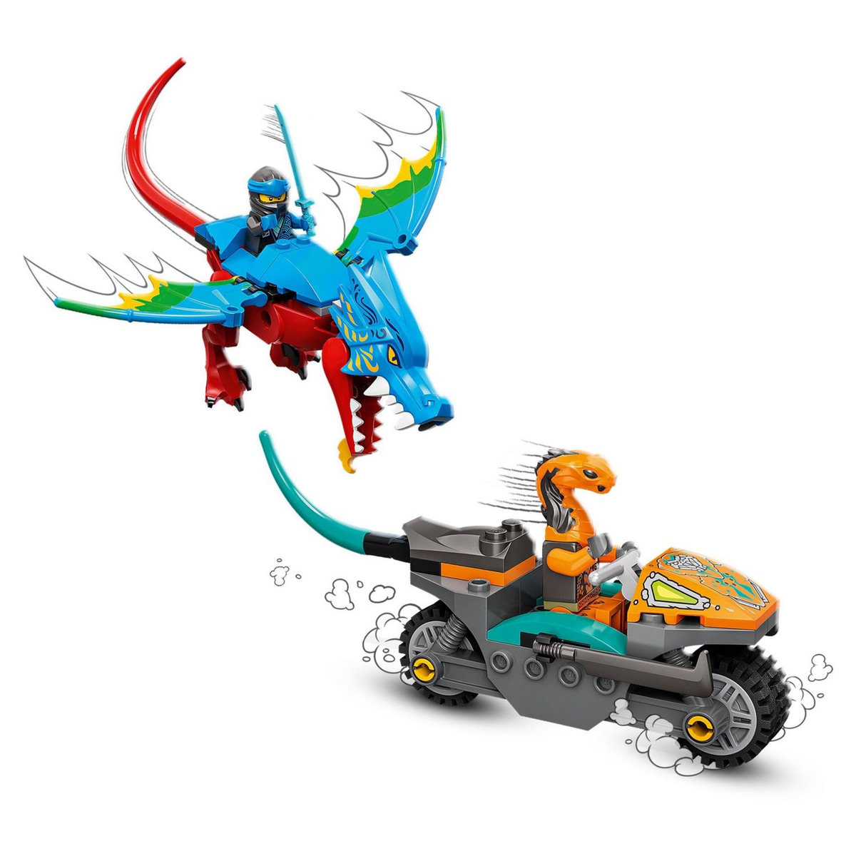 LEGO Ninjago 71759 Le temple du dragon ninja, Ensemble de Jouet et de Figurine avec Moto, Comprend la Figurine Nya pour Protéger le Temple